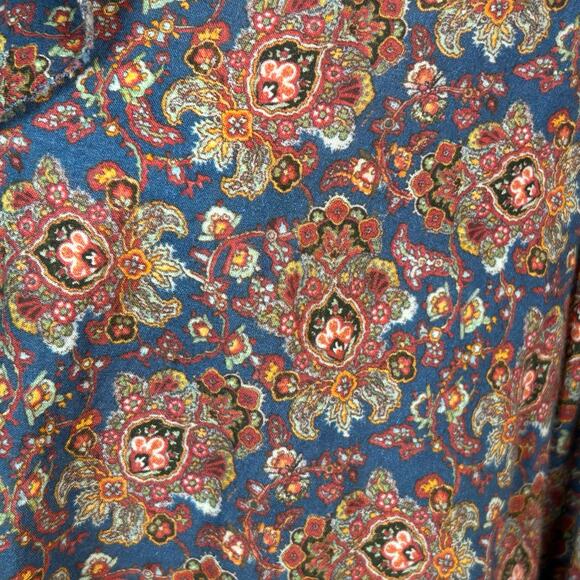 Sundance top blouse Medium floral cotton ruffle Outlander floral lightweight - Picture 10 of 15